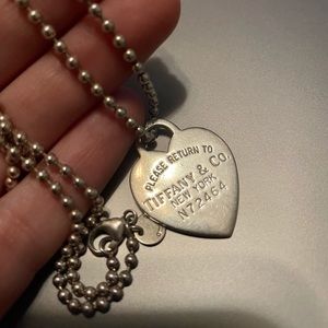 Tiffany & Co Heart Tag Pendant + Chain